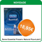 DUREX ESSENTIAL-PRESERV NATURAL PLUS+LUBRIF