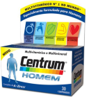 CENTRUM HOMEM COMP X 30 COMP RETINOL (VITAMINA A) COLECALCIFEROL (VITAMINA D3) TOCOFEROL (VITAMINA E) FITOMENADIONA (VITAMINA K1) ASCORBICO (ACIDO) (VITAMINA C) TIAMINA (VITAMINA B1) RIBOFLAVINA (VITAMINA B2) PIRIDOXINA (VITAMINA B6) CIANOCOBALAMINA (VITA